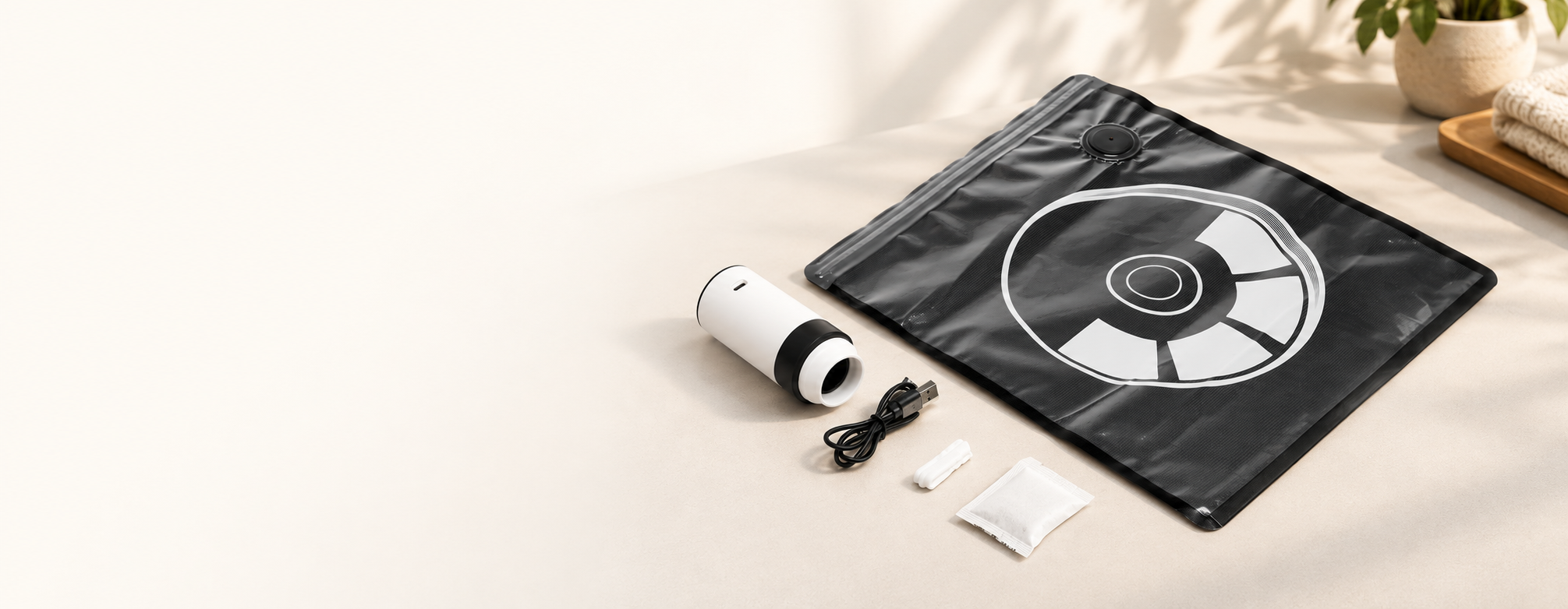 Vacuum storage kit for filament
